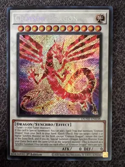 Yugioh Crimson Dragon DUNE-EN038 Secret Rare 1st Edition NM - Image 1
