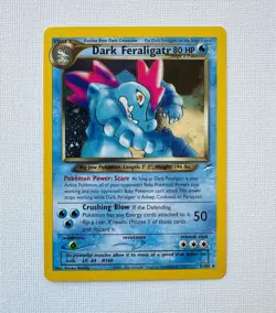 Vintage Pokemon Card Rare Holo DARK FERALIGATR Neo Destiny 5/105 - Image 1