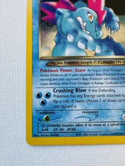 Vintage Pokemon Card Rare Holo DARK FERALIGATR Neo Destiny 5/105 - Image 4