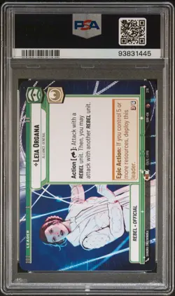 2024 Star Wars Unlimited TCG Leia Organa Leader Card #276 Hyperspace PSA 9 POP1 - Image 2