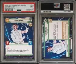 2024 Star Wars Unlimited TCG Leia Organa Leader Card #276 Hyperspace PSA 9 POP1 - Image 3