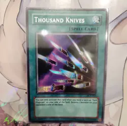 Yu-Gi-Oh Card - PCY-003 - THOUSAND KNIVES (secret rare holo) - NM/Mint - Image 1