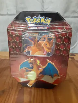 Pokemon Hidden Fates GX Tin-Charizard Cards & 4 Booster Pack (read description) 728192506345 - Image 1