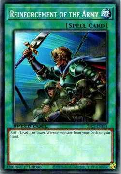 Reinforcement of the Army #SBC1-ENB14 Yugioh Near Mint or Better - Image 1