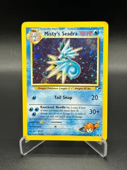 Misty's Seadra Holo 9/132 Gym Heroes Pokemon Card 2000 WoTC - Image 1