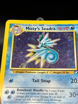 Misty's Seadra Holo 9/132 Gym Heroes Pokemon Card 2000 WoTC - Image 3