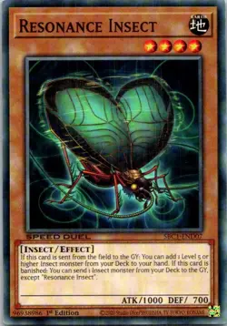 Resonance Insect #SBC1-END07 Yugioh Near Mint or Better - Image 1