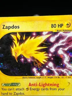 Zapdos Holo Rare H32/H32 Aquapolis WoTC Pokemon Card 2002 E-Reader - Image 3