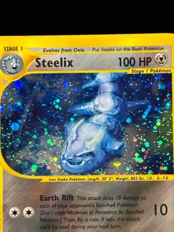 Steelix Holo Rare H23/H32 Aquapolis WoTC Pokemon Card 2002 E-Reader - Image 3