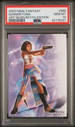 PSA 10 Yuna Gunner Final Fantasy X-2 FF10 Art Museum Card #568 2003 - Image 1