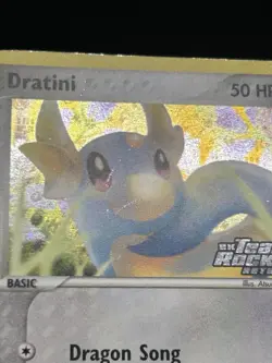 Dratini Reverse Holo 53/109 Team Rocket Returns Pokemon Card 2004 Stamped - Image 3
