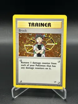 Brock Holo 15/132 Gym Heroes Pokemon Card 2000 WoTC - Image 1