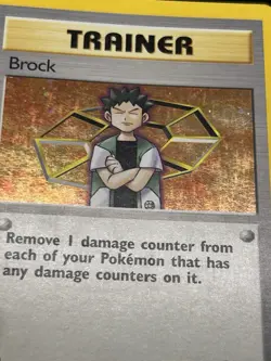 Brock Holo 15/132 Gym Heroes Pokemon Card 2000 WoTC - Image 2