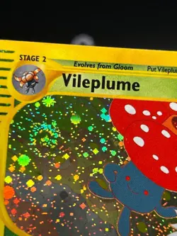 Vileplume Holo Rare H31/H32 Aquapolis WoTC Pokemon Card 2002 E-Reader SWIRL - Image 3