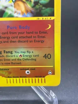 Entei Reverse Holo 10/147 Aquapolis English Pokemon Card WoTC E-Reader - Image 4