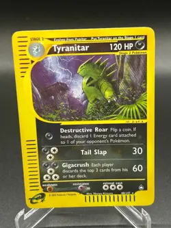 Tyranitar Reverse Holo 40/147 Aquapolis English Pokemon Card WoTC E-Reader - Image 1