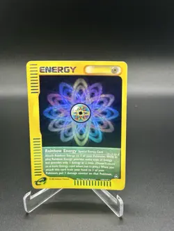 Rainbow Energy 144/147 Reverse Holo Aquapolis English Pokemon Card WoTC E-Reader - Image 1