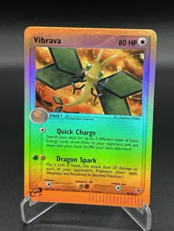 Vibrava Reverse Holo 22/97 Rare EX Dragon Pokemon Card 2003 - Image 1