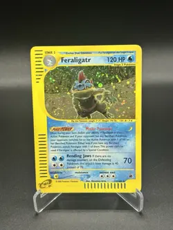 Feraligatr Holo 12/165 Expedition Pokemon Card WOTC 2002 Swirl - Image 1