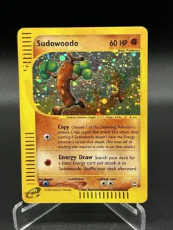 Sudowoodo Holo Rare H24/H32 Aquapolis WoTC Pokemon Card 2002 Swirl - Image 1
