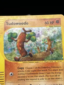 Sudowoodo Holo Rare H24/H32 Aquapolis WoTC Pokemon Card 2002 Swirl - Image 4
