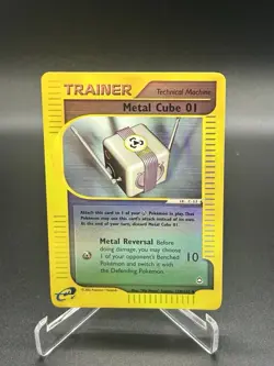 Metal Cube 01 129/147 Reverse Holo Aquapolis English Pokemon Card WoTC E-Reader - Image 1