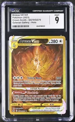 Arceus VSTAR GG70 Crown Zenith Galarian Gallery Pokemon Card CGC Mint 9 - Image 1