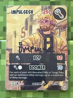 Hermitcraft TCG Alter Ego - Rare SIGNED ImpulseSV Card - In CREO Sleeve - Image 1