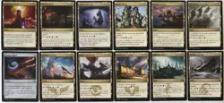 12x Trilands Tapped Triome Command Tower Signet- MTG Commander Tri-land Full Set - Image 1