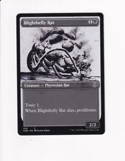 MAGIC THE GATHERING PHYREXIA ALL WILL BE ONE BLIGHTBELLY RAT SHOWCASE (#5) (X) - Image 1