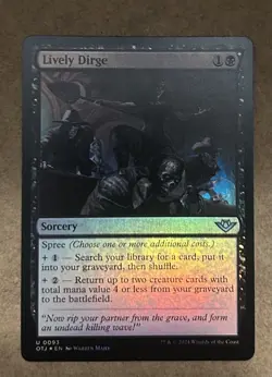 Foil Lively Dirge Outlaws of Thunder Junction - NM MTG - Image 1