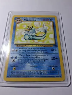 Vaporeon 28/64 Jungle Set Non Holo Rare Pokemon Card TCG - Image 1