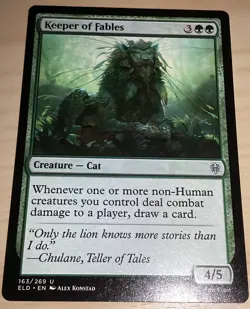 MTG Keeper of Fables NM Throne of Eldraine ELD Magic EDH rin and seri arabho cat - Image 1