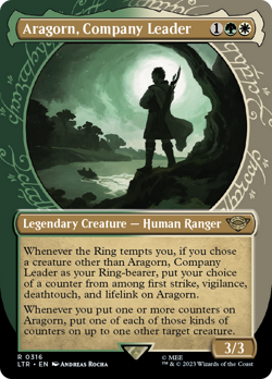 Aragorn, Company Leader - LTR #316 | NORMAL | NM | MTG | BORDERLESS | SHOWCASE - Image 1