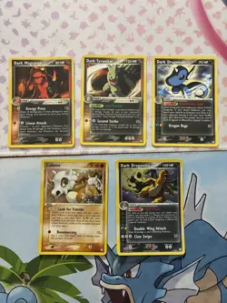 Vintage Pokemon Card Lot Fire Holo Reverse Holo Etc Tyranitar Dragonite - Image 1