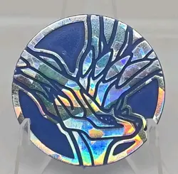 Pokemon Xerneas Collectible Coin Silver Cracked Ice Coin - Image 1