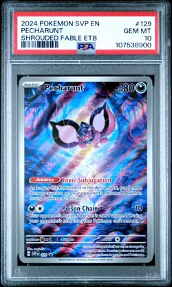 2024 POKEMON SVP EN-SV BLACK STAR PROMO #129 PECHARUNT PSA 10 - Image 1