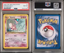 2001 POKEMON NEO DISCOVERY ESPEON HOLO RARE 1ST EDITION 1/75 PSA 8 NEAR MINT - Image 2