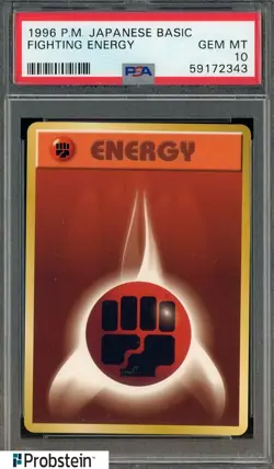 1996 Pokemon Basic Fighting Energy PSA 10 GEM MINT - Image 1