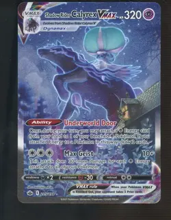 Pokemon TCG Shadow Rider Calyrex VMAX Chilling Reign Holo Ultra Rare 205/198 - Image 1