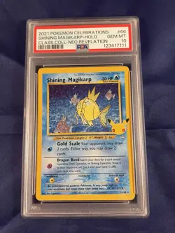 Pokemon Celebrations TCG Shining Magikarp Holo Card Classic Collection PSA 10 - Image 1
