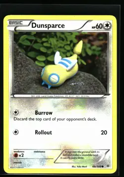 2015 XY - Roaring Skies Dunsparce Yuka Morii #68 Non Holo Pokemon Card - Image 1