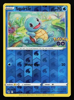 Squirtle 15/78 Reverse Holo Pokemon GO Pokemon Card - Image 1