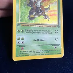 Pinsir 1st Edition 9/64 Pokemon Card Jungle ERROR Scratch Holo Rare - Image 3