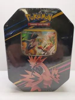 Pokemon TCG Card Crown Zenith Galarian Zapdos Ex Tin New And Factory Sealed - Image 1