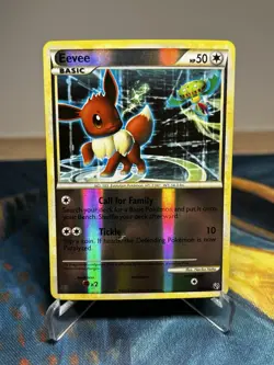 Eevee 48/90 HGSS Undaunted Reverse Holo Pokemon Card HP - Image 1