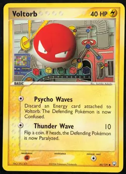 Pokemon Card Voltorb (EX Team Rocket Returns) 80/109 NEAR MINT Non-Holo Common!! - Image 1