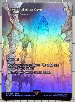 MTG Magic Final Fantasy Chromatic Lantern CRYSTAL OF ALTAR CAVE Showcase FOIL - Image 1