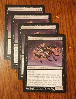 4x Faerie Macabre common creature cards - Modern Masters - NM/VG - Image 1