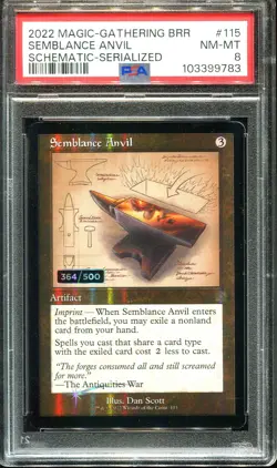 Semblance Anvil Schematic Serialized FOIL MTG PSA 8 Brothers War Retro NM-MT 115 - Image 1